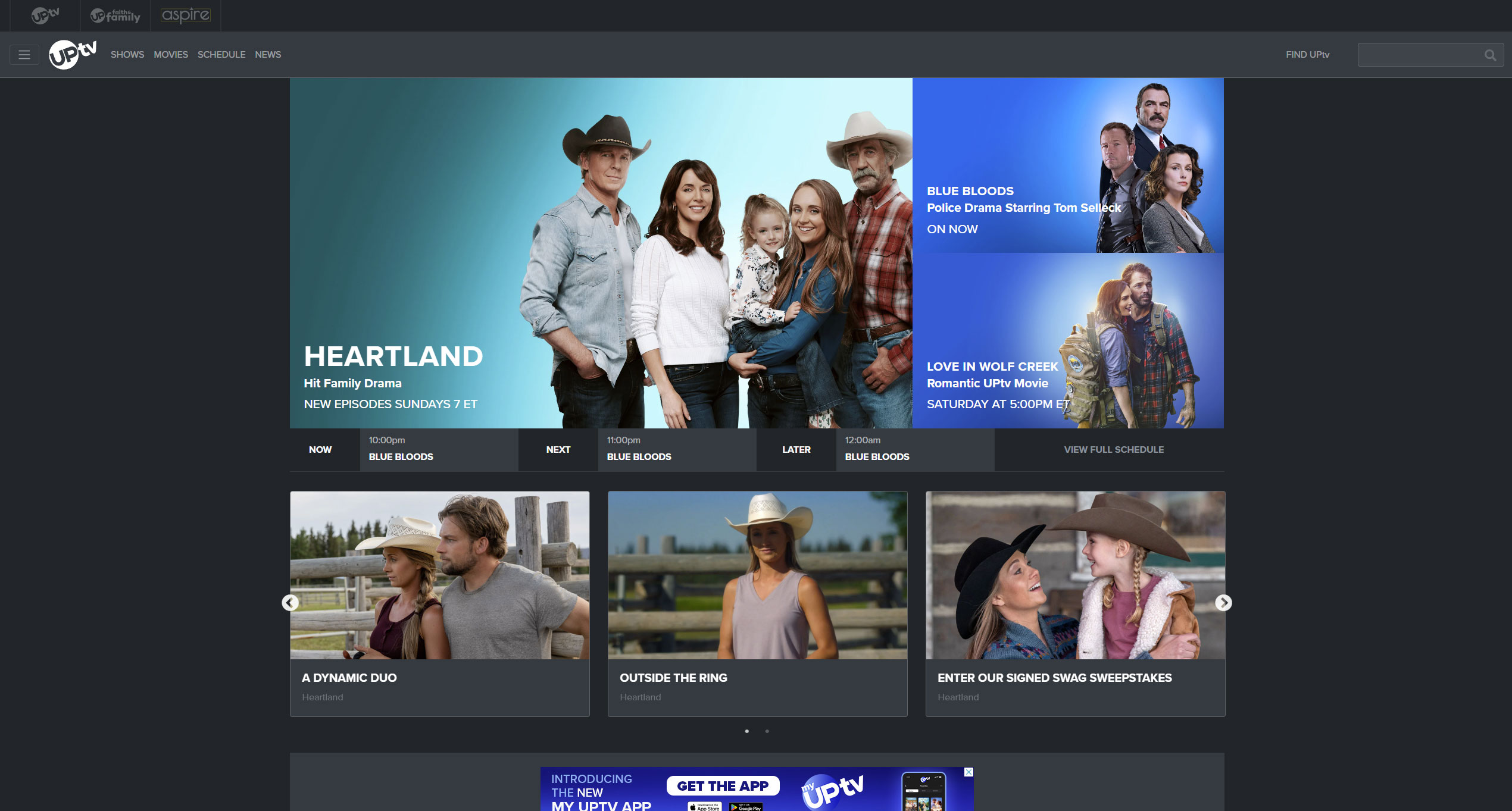 UPtv.com Homepage