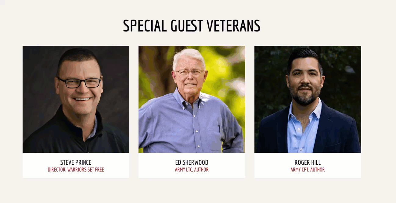 Veterans Appreciation Dinner Special Guests