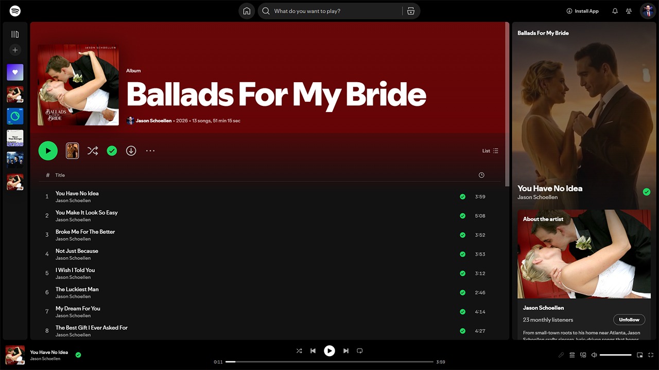 ‘Ballads For My Bride’ Album